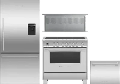4 Piece Package Includes Refrigerator, Range, Hood And Dishwasher